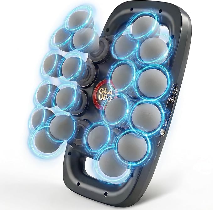 GLAUDO 20-Head Massage Gun - Deep Tissue Percussion Massager with 30 Speeds & 3 Modes - Ultra Quiet Handheld Muscle Massag...