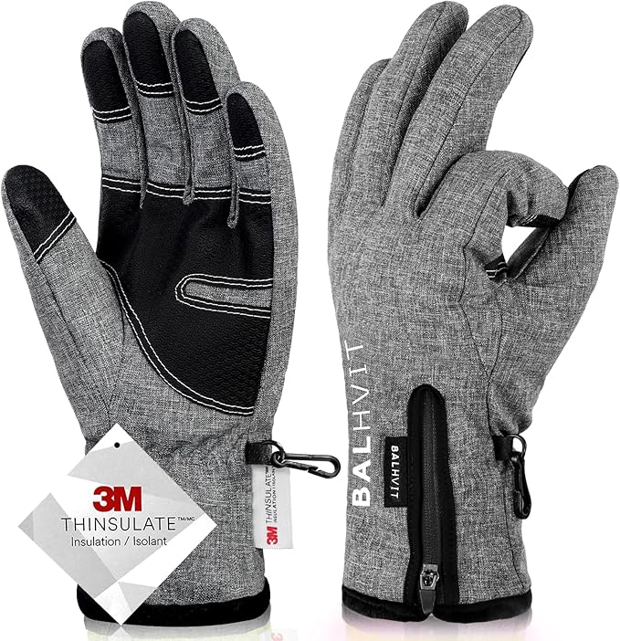 Balhvit -10℉ Waterproof Winter Gloves for Men & Women, 5-Layer Ski & Snow Gloves for Cold Weather, Breathable Warm Gloves ...