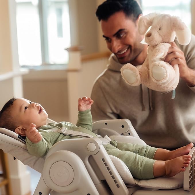 Maxi-Cosi Minla 6-in-1 High Chair for Babies & Toddlers, Portable Foldable Highchair, EcoCare Fabric, 9 Heights, 5 Reclines, 4 Tray Positions, Classic Slate