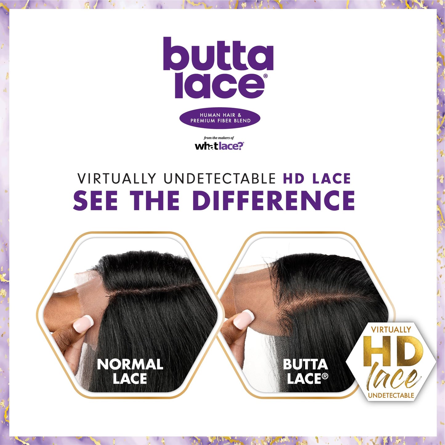 Sensationnel Butta Lace Hhm Wigs - Bohemian 28 Inch Human Hair Blend Extra Wide 5 Inch Parting Preplucked Hairline Glueless Lace