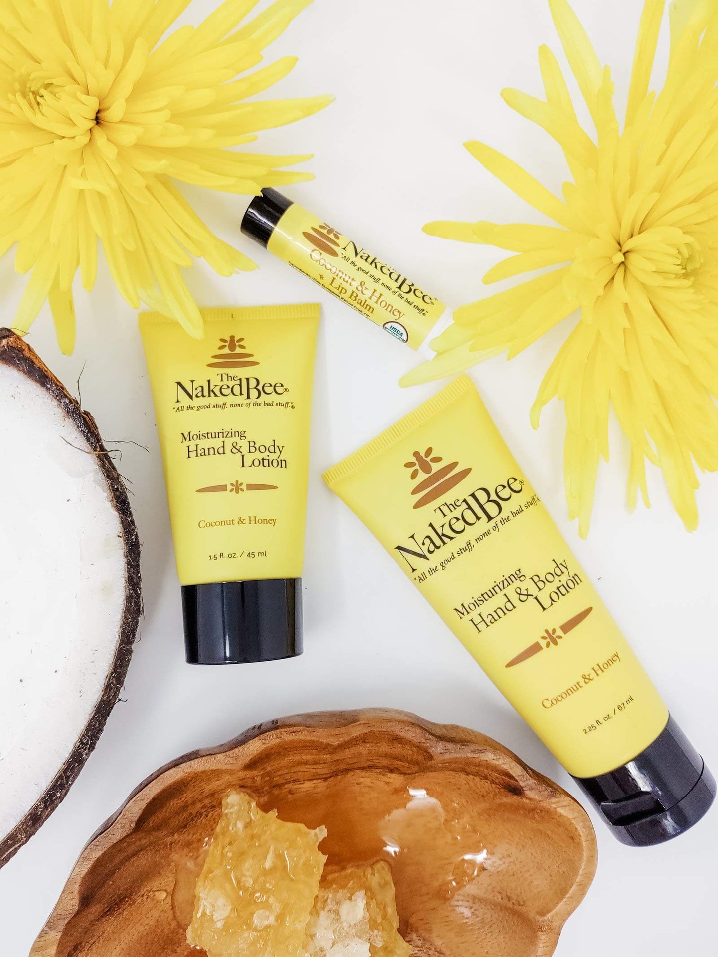 The Naked Bee Nourishing Body Lotion for All Skin Types (2.25 oz) Moisture Replenishing Lotion for Dry Skin with Coconut & Honey
