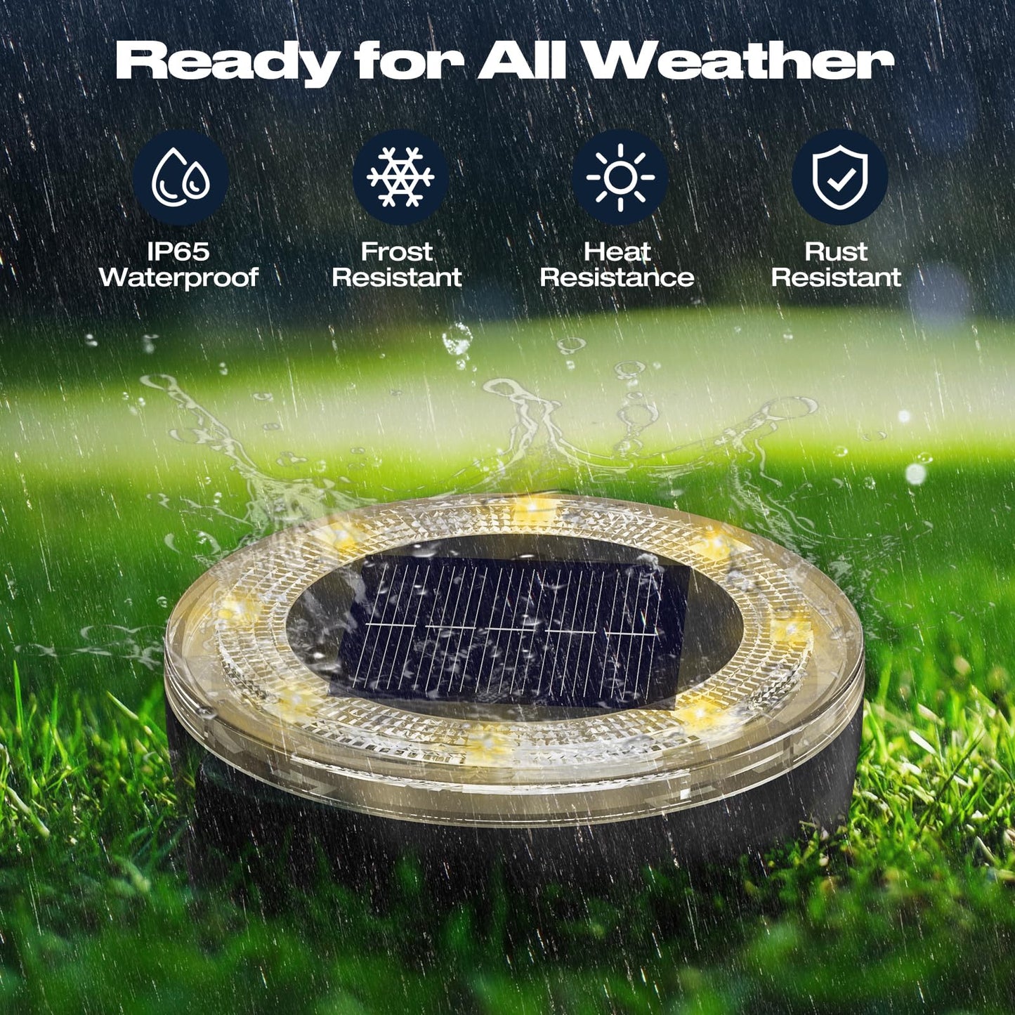 Vighep Mini Solar Ground Lights  12 Pack Solar Lights Outdoor Waterproof  Upgraded Led Flat Landscape Lighting For Outside Pathway Garden Patio Yard Driveway Warm White