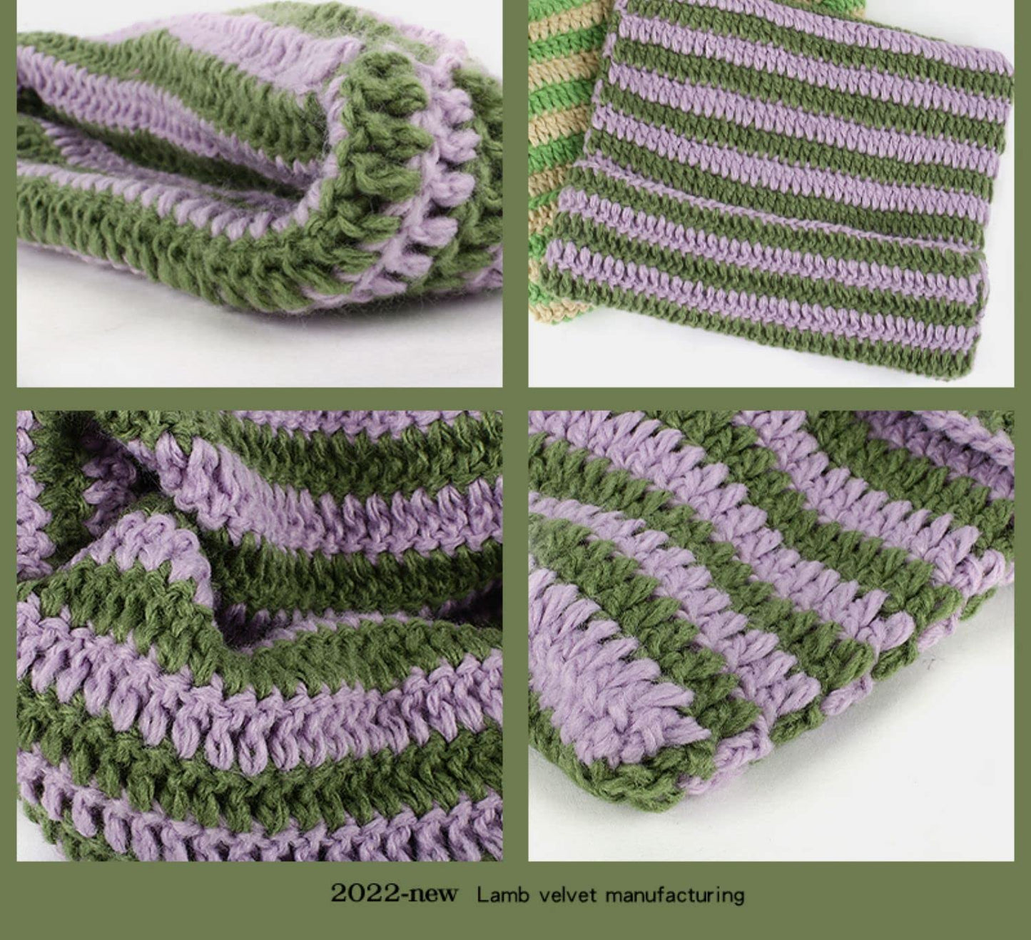 Women Girls Boys Teens Cute CAT Kitty Ears Hats, Winter Warm Knitted Stripe Grunge Accessories Slouchy Headgear