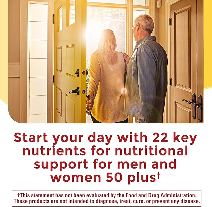 Nature Made Multivitamin 50+ His & Hers Combo Pack, Mens and Womens Multivitamin with Vitamin C, Vitamin D3, B Vitamins, Zinc & More, Two Multivitamin Bottles