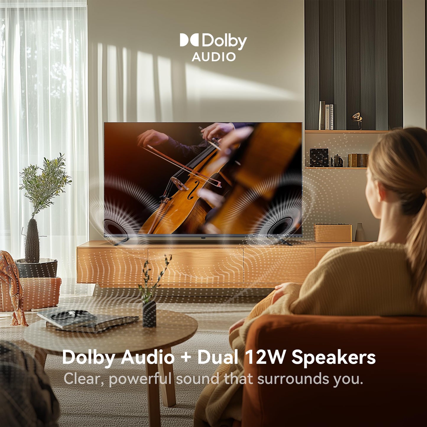 HORION 65 Inch Smart TV, 4K UHD LED TV with WebOS 22, Ultra Slim Television with Mega Contrast, HDR10, Dolby Audio, Streaming Live, Compatible with Miracast and Airplay (P6D Series, 2025)