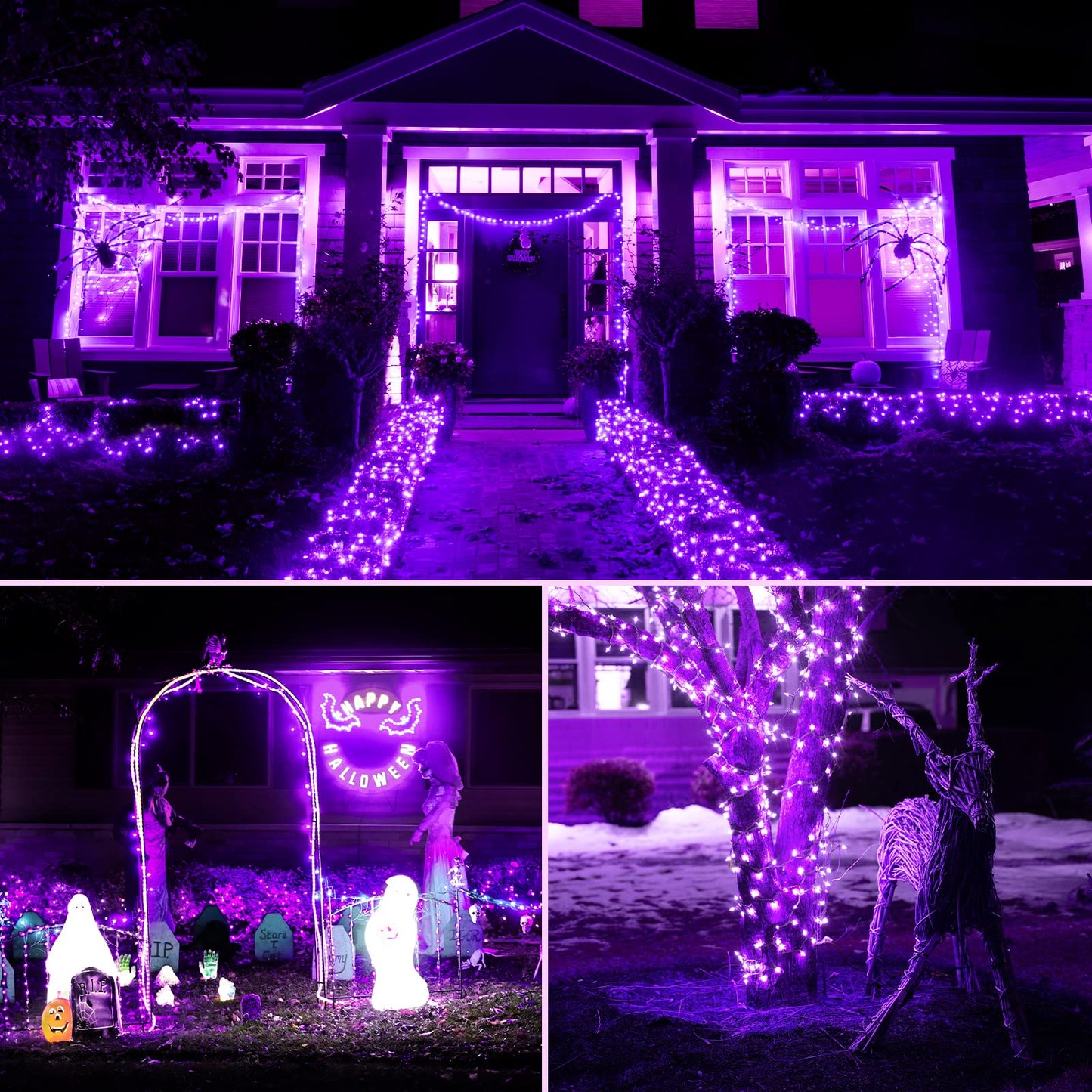 Twinkle Star LED String Light for Indoor Outdoor Decoration, 300 LED, 6 Inches, Purple, Model X4