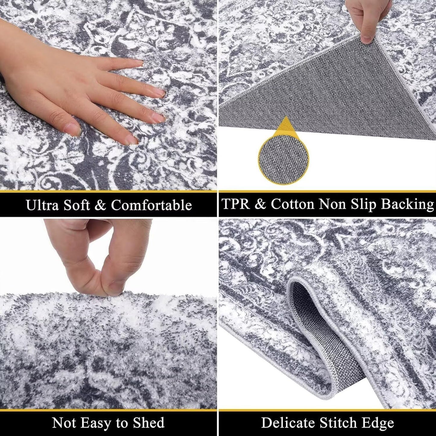 Every Bunny Welcome Easter Funny Rabbit Non Slip Rugs Soft Bath Rugs for Indoor Entrance Floor Door Mat Dries Quickly Kitchen Mat Natural Durable Easy to Maintain Bath Mat 18x30 inch
