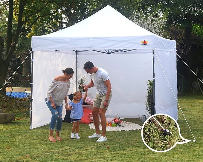 ABCCANOPY Tent Stakes 16" Camping Tent Stakes, 10pc-Pack (Black)