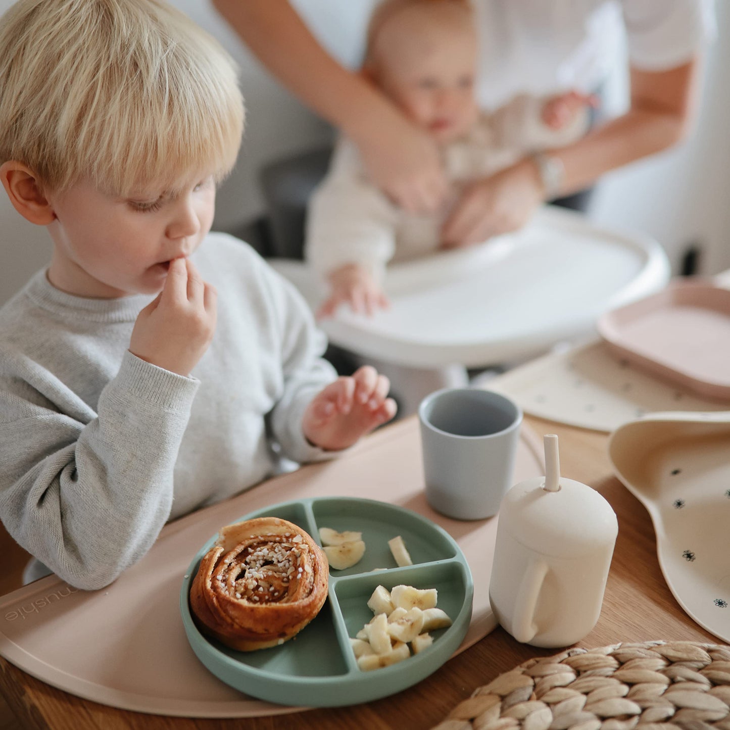 mushie Dinnerware Cups For Kids | Made in Denmark, Set of 2 (Cloud)