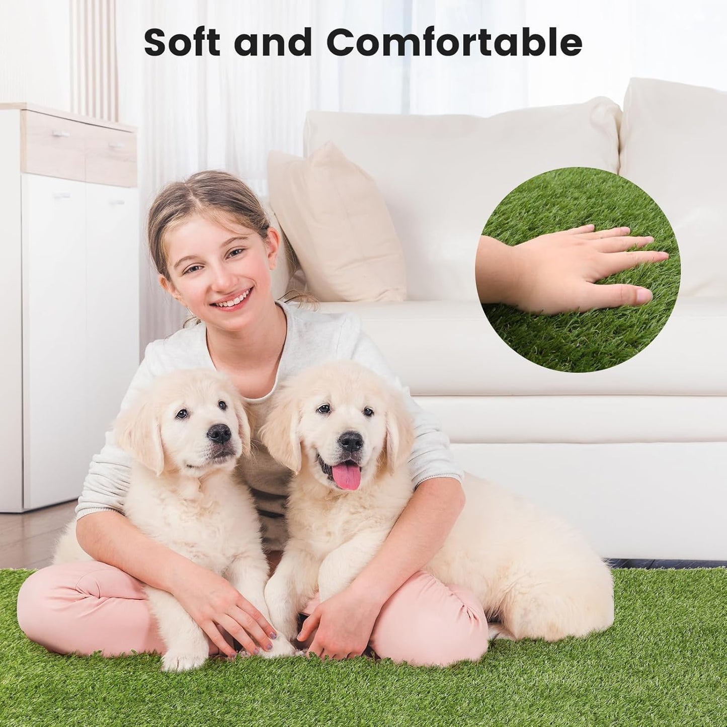 5x8 Ft Artificial Turf Grass for Outdoor, Premium Large Fake Grass Rug for Patio Garden Balcony Decoration Dogs Potty Training