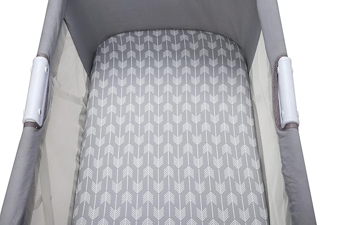 Onacosht Bassinet Sheets for Baby Boy and Girl, Stretchy Breathable Fitted Sheet Universal for Bassinet Cradle Hourglass Oval Rectangle Pad/Mattress, 4 Pack Stripe Star Cloud and Arrow Printing