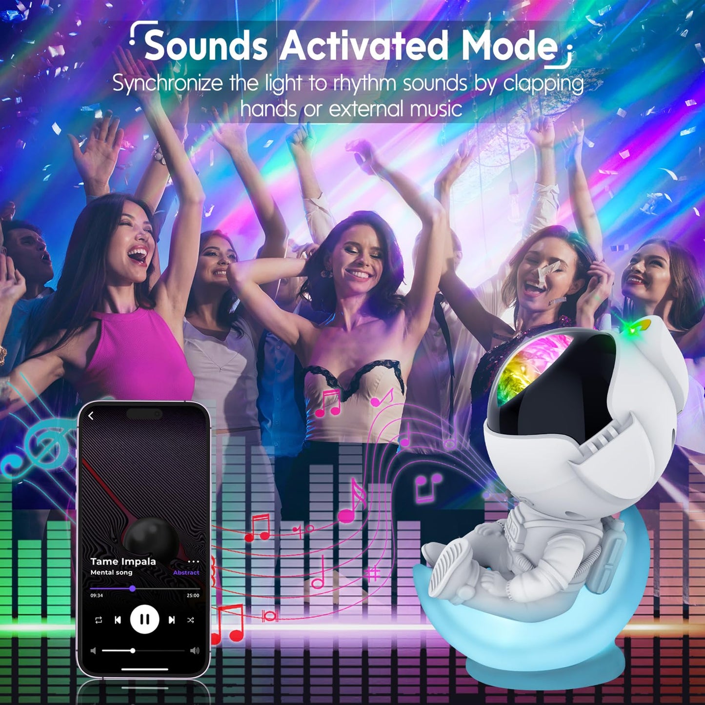 Rossetta Astronaut Galaxy Projector  Star Projector For Bedroom  Dimmable Led Night Light For Kids With Timer And Remote  Space Astronomy Themed Room Decor Aesthetic  Gifts For Christmas  Birthdays