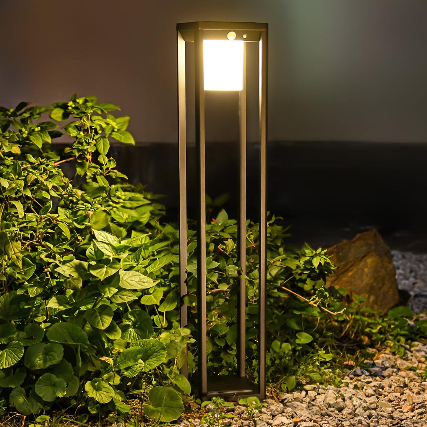 BRIMMEL Solar Motion Pathway Lights Outdoor, Aluminum Waterproof Floor Lamp, 3 Lighting Modes 600 Lumens Super Bright Outdoor Fl