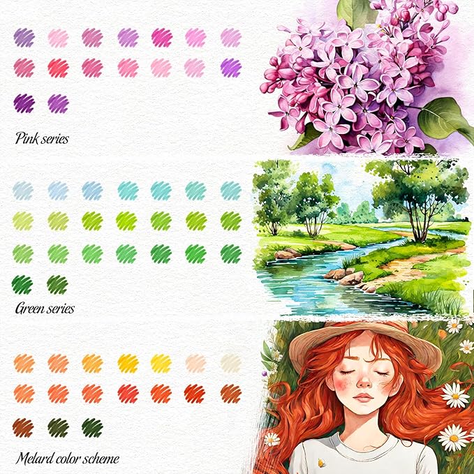 Soucolor Gifts for Women, Gift Baskets for Women Adult, 150 Colors Dual Tip Brush Markers for DIY Journal Kit Coloring Drawing Sketching, Gifts Sets Box