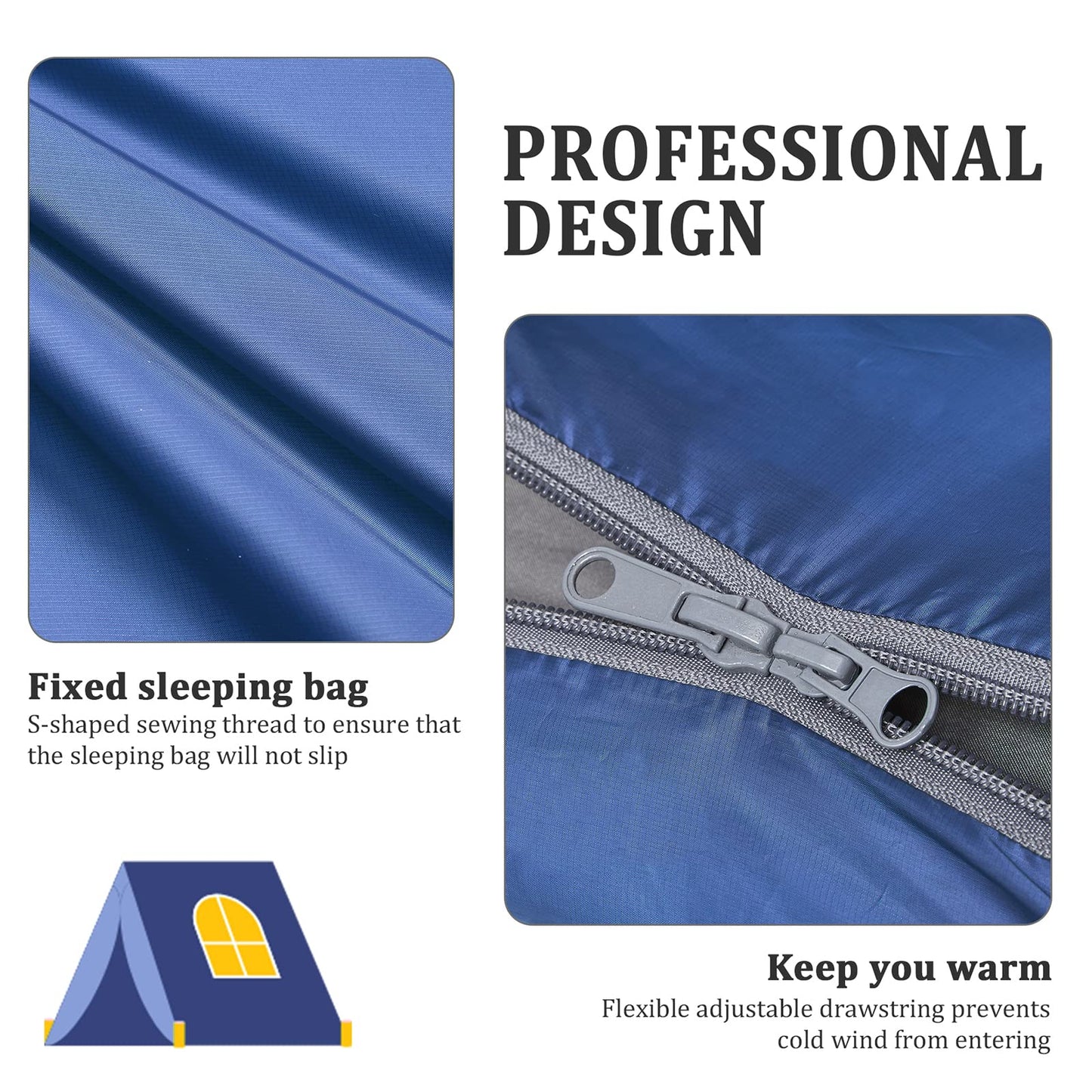 ECOOPRO Warm Weather Sleeping Bag - Portable, Waterproof, Compact Lightweight, Comfort with Compression Sack - Great for Outdoor Camping, Backpacking & Hiking-83 L x 30" W Fits Adults