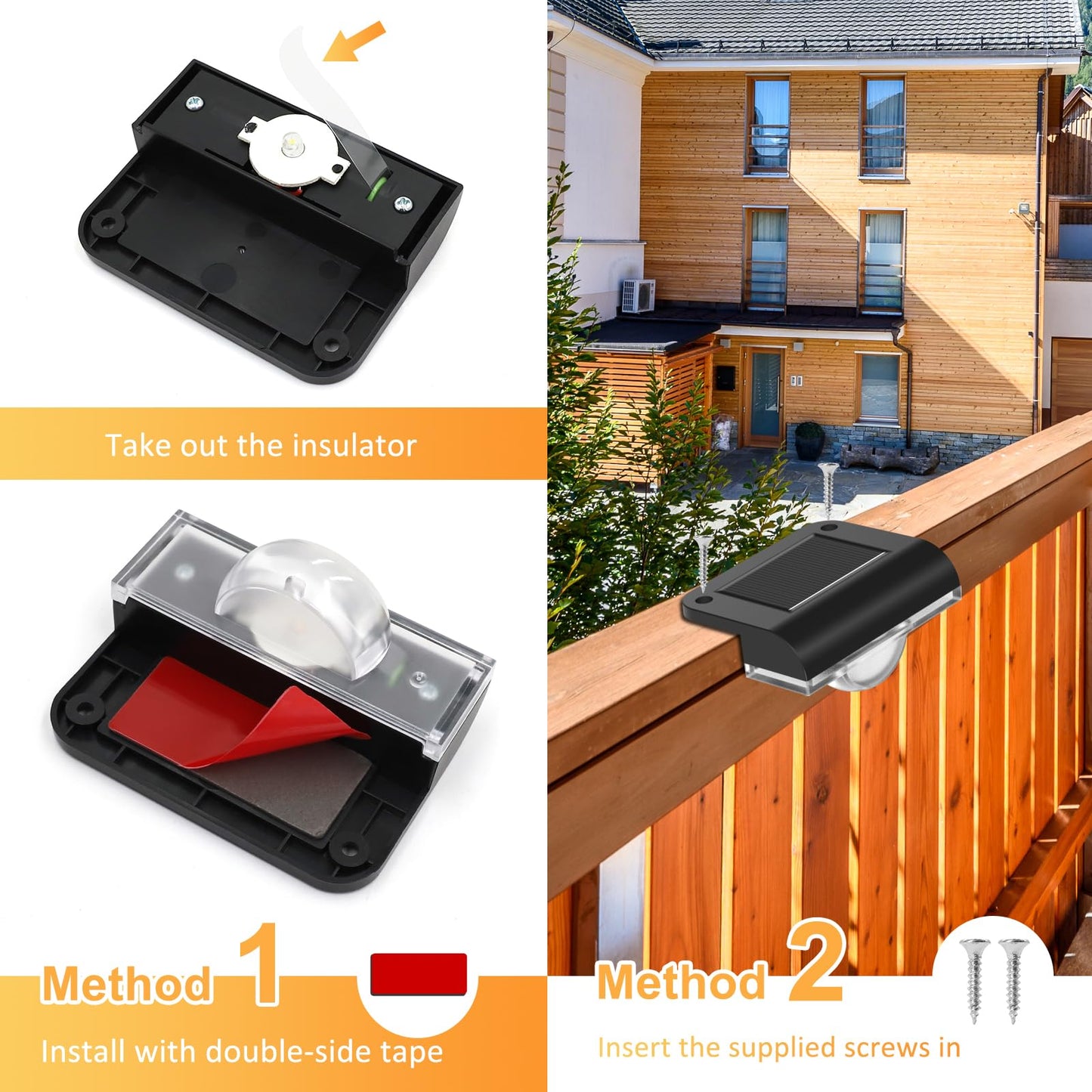 Agotd Solar Step Lights For Outsides  4 Pack Outdoor Stair Lights Solar Powered Deck Lighting For Step  Stair  Porch  Railing  Patio  Yard  Front Door  Sidewalk  Poolside