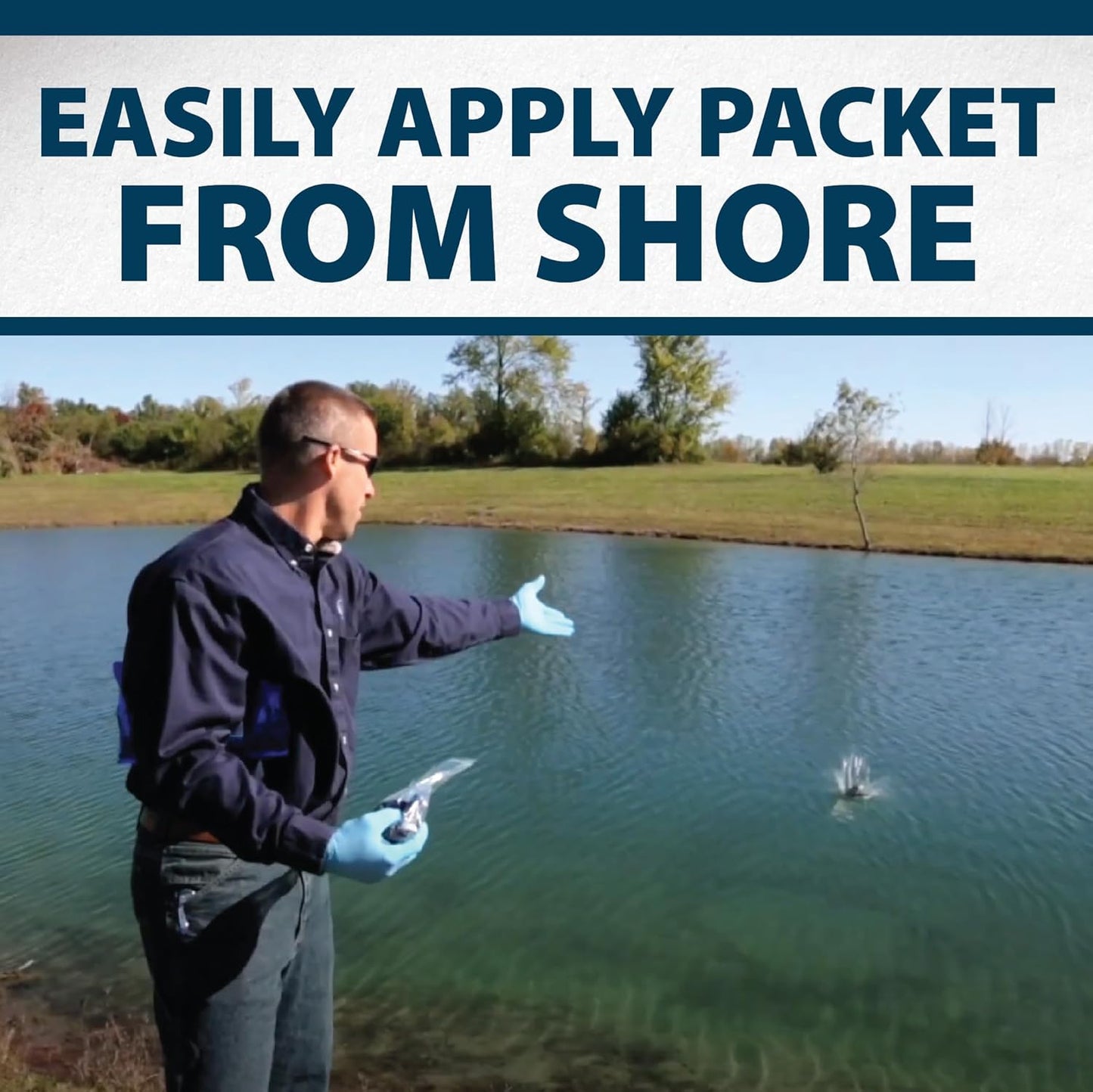 Airmax Pond Dye Packets Nature's Blue Colorant for Large Pond & Lake, Beneficial UV Blocking Color Concentrate, Maintain Clean & Clear Water, Fish Safe, Easy Treatment, 2 Soluble Packets