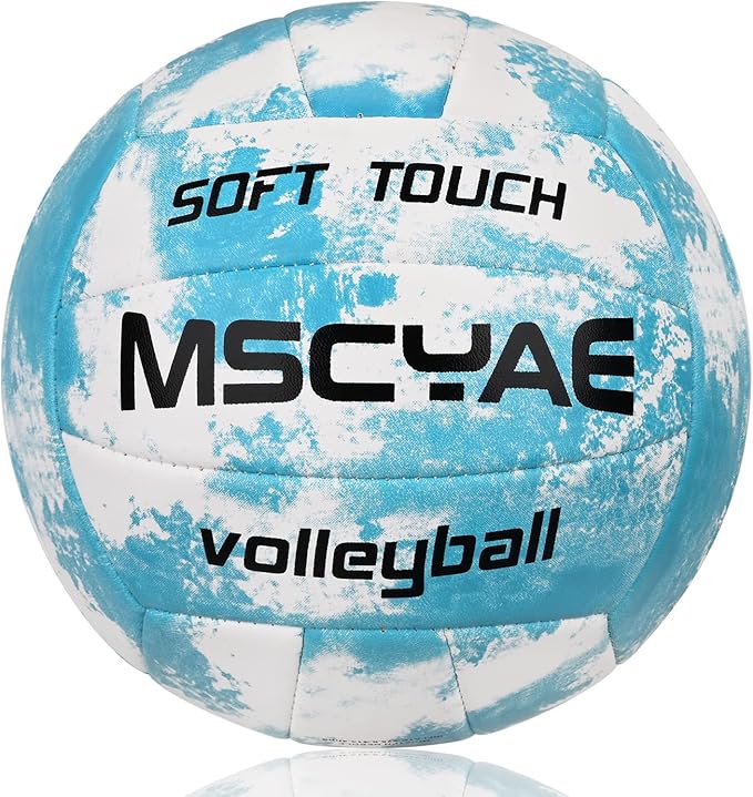 MSCYAE Volleyball Official Size 5,Soft Touch Volleyballs for Kids Youth Adults, Indoor Outdoor Volleyball for Beginners Ba...