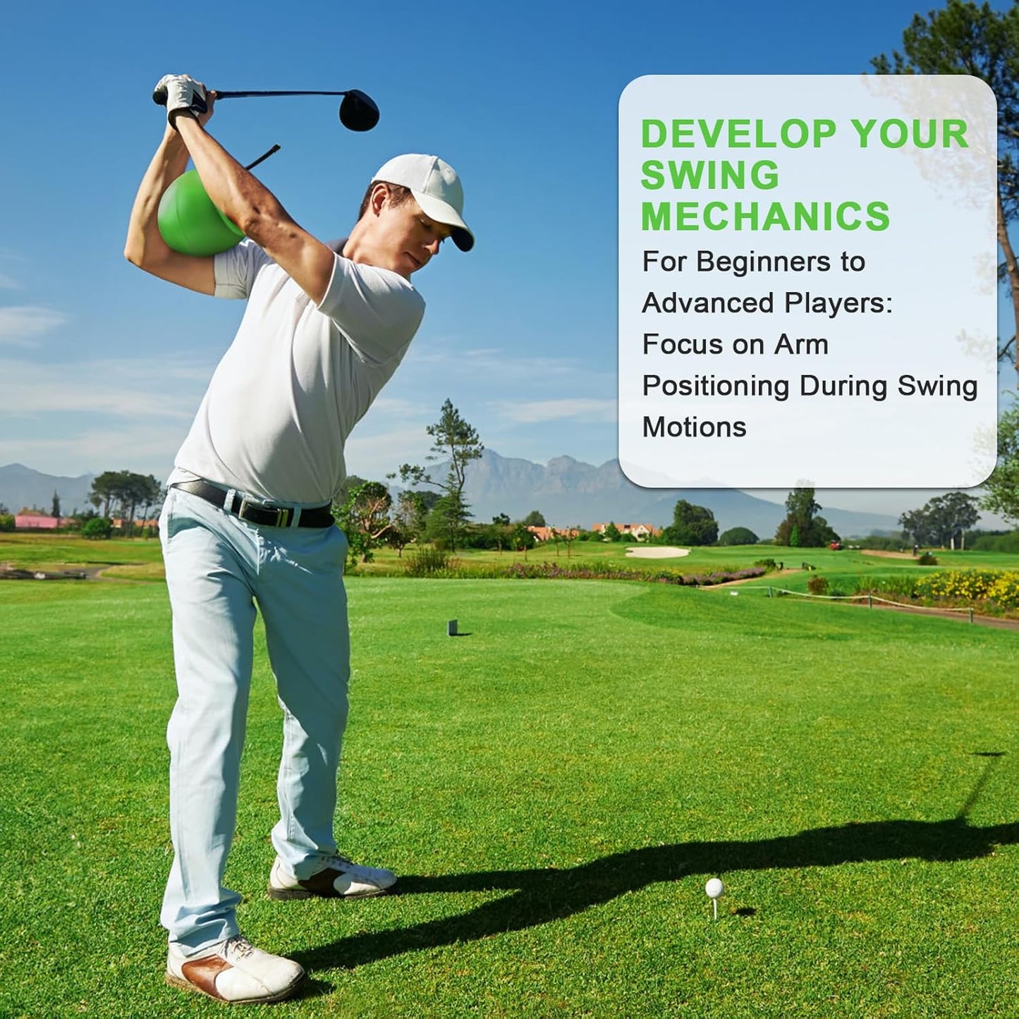The Connector Golf Training Aid, Golf Swing Trainer for Posture Correction Practice, Golf Swing Training Aid, Golf Training Aids Helps Train Proper Swing Mechanics, Arm Structure