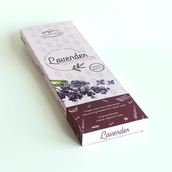 Lavender Incense Sticks - Traditional Handcrafted Masala Incense - 40+ Sticks