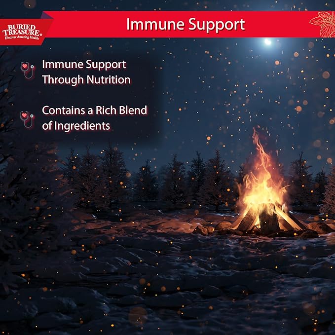 Buried Treasure ACF Extra Strength Immune Support, 16oz. with Dose Cup, Vitamins and Herbs, Dietary Immunity Boost Supplement