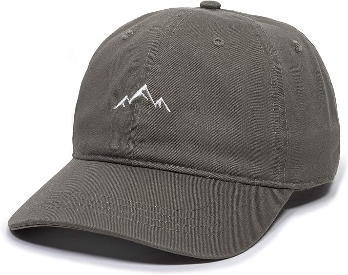 Outdoor Cap -Adult Mountain Dad Hat-Unstructured Soft Cotton