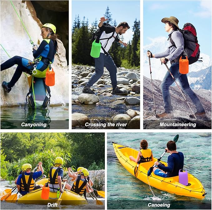 R2Depot Waterproof Dry Bag, 5L/10L/20L/40L/70L Dry Storage Bag for Kayaking, Gym, Hiking, Swimming (Blue, 70L)