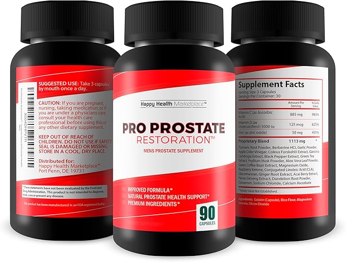 Pro Prostate Restoration - Our Best Natural Prostate Support Supplement for Men’s Health - Prostate Health Support - Our Best Prostate Supplements for Men Prostate Supplement for Men - Prostate Pills