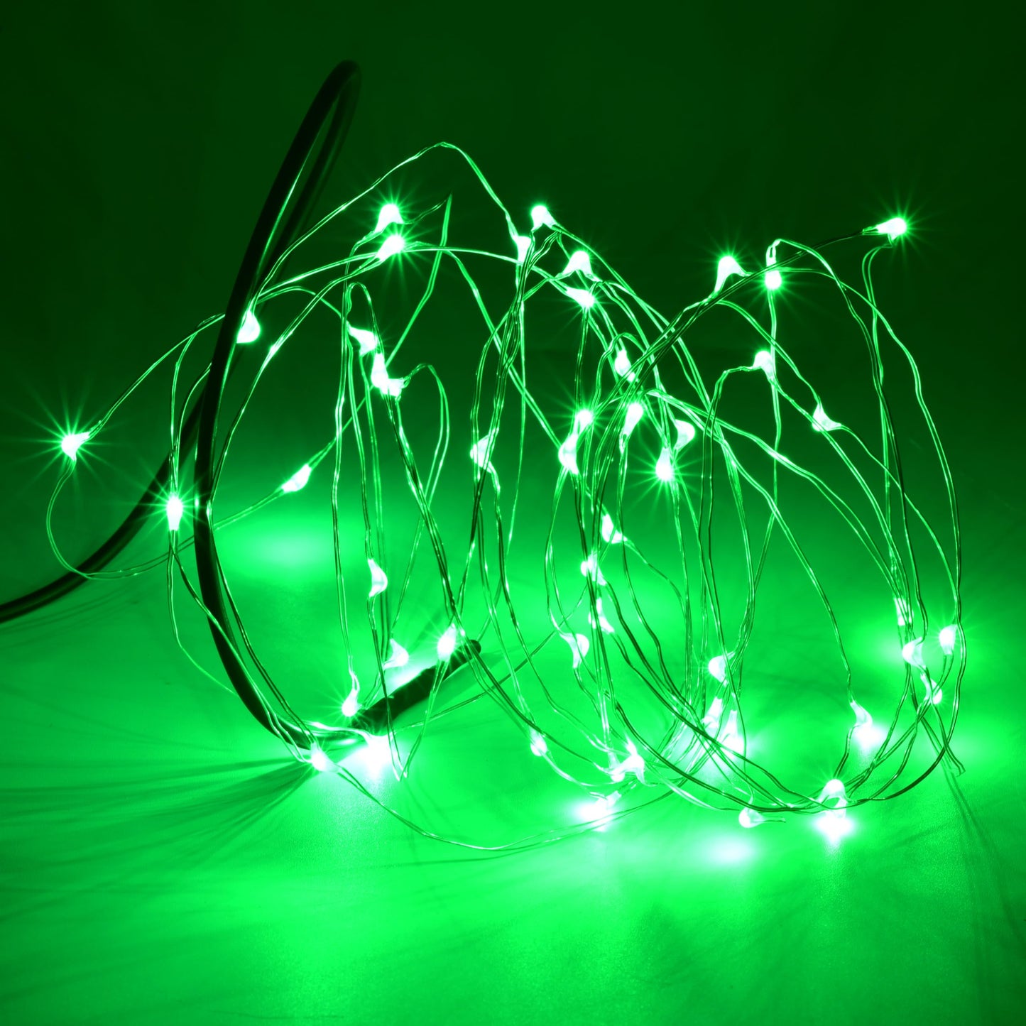 Karlling Usb Plug In Led Fairy Lights 5 Packs Of 50 Led Bulbs 16 Ft Silver Wire Waterproof Starry String Lights For Bedroom Patio Garden Party Wedding Commercial Lighting (Green)