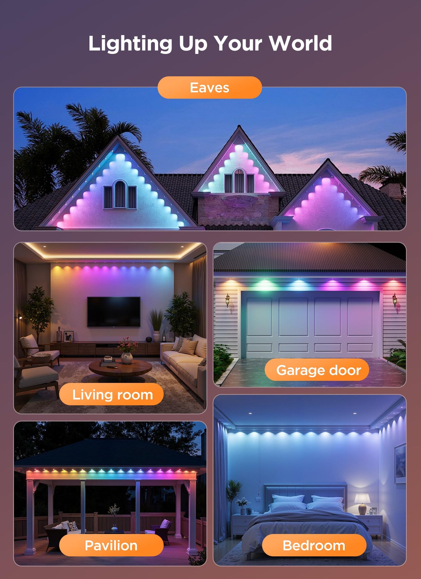 Smartdawn Permanent Outdoor Lights  200Ft With 128 Smart Rgbic Led Lights  Diy Scene Mode  Ip68 Waterproof Christmas Light For Daily And Accent Lighting  Outdoor Decor  House Roof  Holiday Decorations