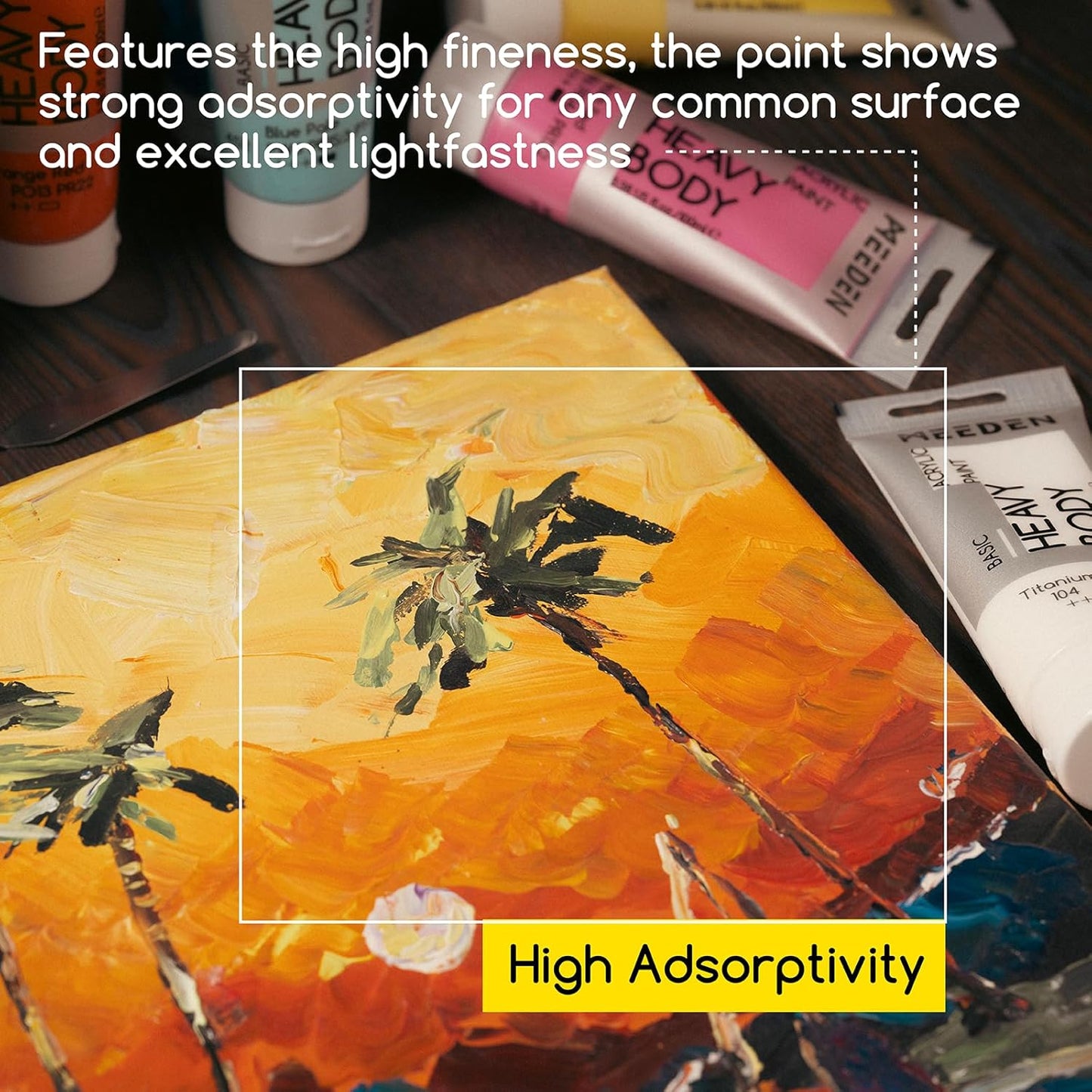 MEEDEN Acrylic Paint Burnt Sienna: Bundled with Titanium White Color - 100ml/3.38oz x 2 Bulk Heavy Body Acrylic Paint Tubes for Outdoor Home Plein Air Travel