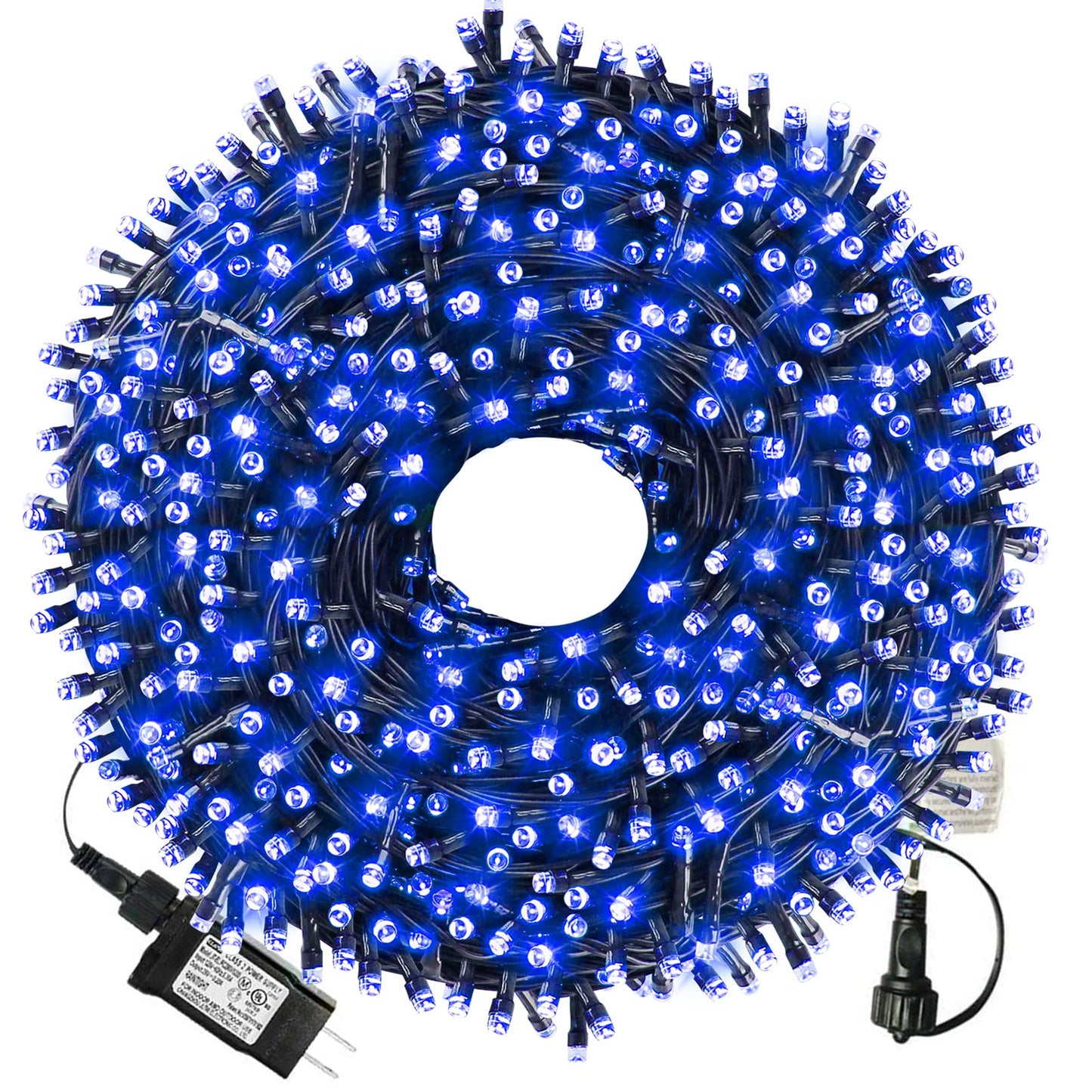 Xtf2015 105Ft 300 Led Christmas String Lights, Blue, Ul Certified, 8 Modes, Indoor/Outdoor, Model Ql300Ae
