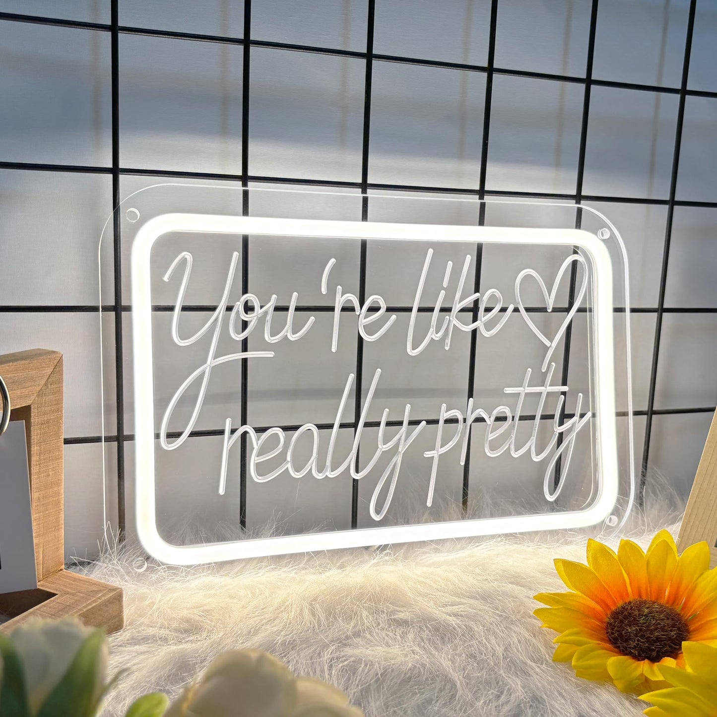 YouRe Like Really Pretty Neon Signs For Wall Decor  Neon Lights Signs For Bedroom Decor Birthday Gift For Teen Girls Led Neon Sign White Neon Sign For Salon  Home  Wedding  Party