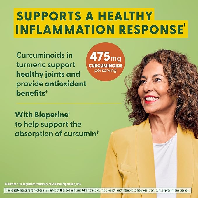 MegaFood Whole Body Turmeric Curcumin Supplement - Turmeric Supplement With Black Pepper & Vitamin C - 475 mg Curcuminoids Per Serving - Antioxidant & Immune Support - Vegan - 60 Tablets, 30 Servings