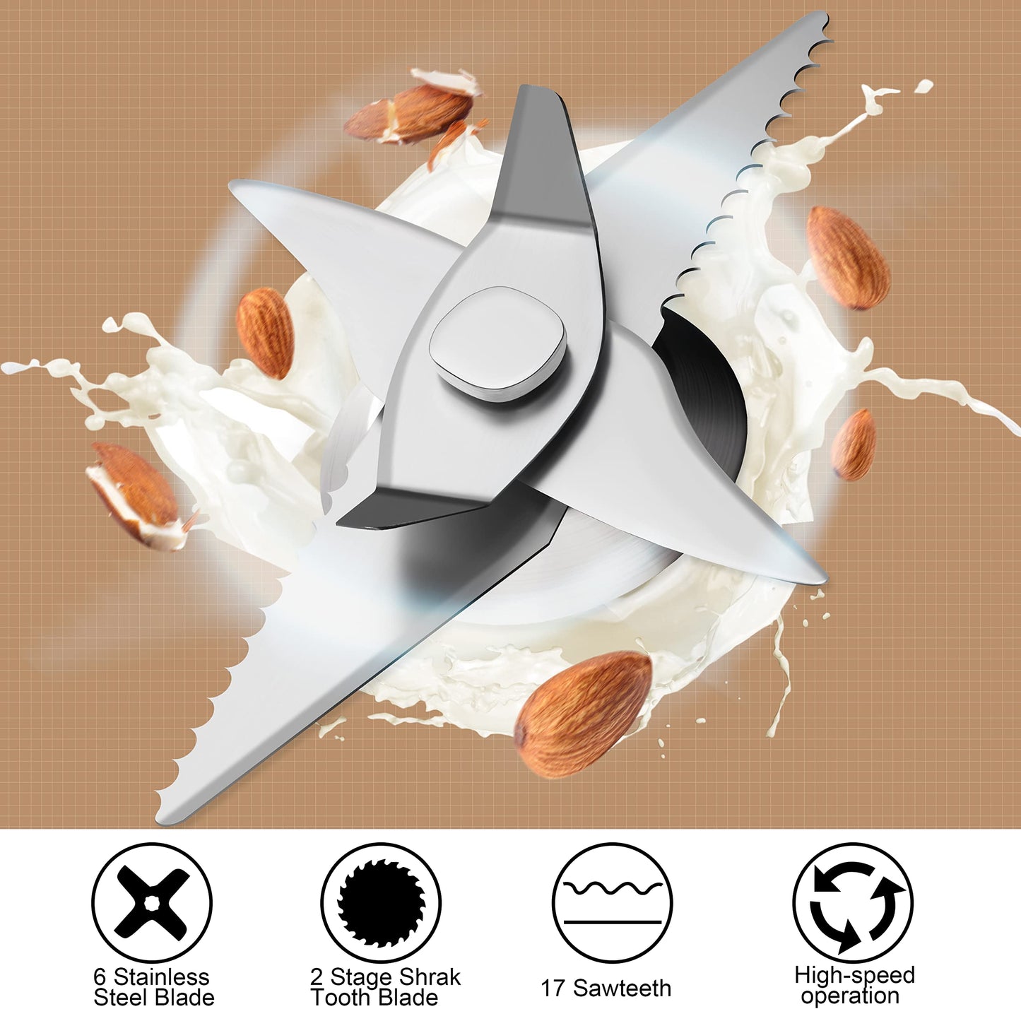 Arcmira 𝟲 𝗶𝗻 𝟭 Nut Milk Maker, 20 oz(600ml) Homemade Almond, Oat, Soy, Coconut, Plant Based and Non Dairy Beverages, Milk Blender Machine with Delay Start, Keep Warm, Boil Water, Self Cleaning