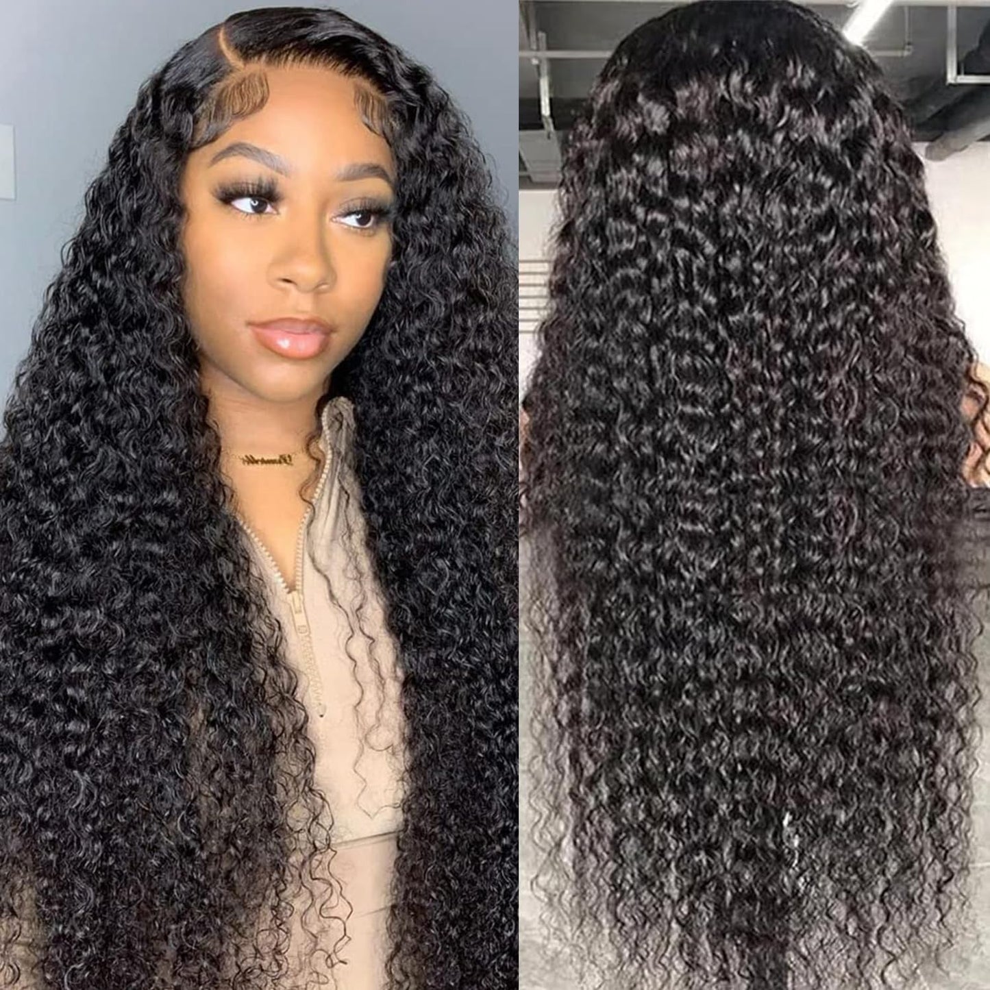 5x5 HD Lace Closure Wigs Human Hair Deep Wave Lace Front Wigs Human Hair 180% Density Wet and Wavy Deep Curly Closure Wig Gluele