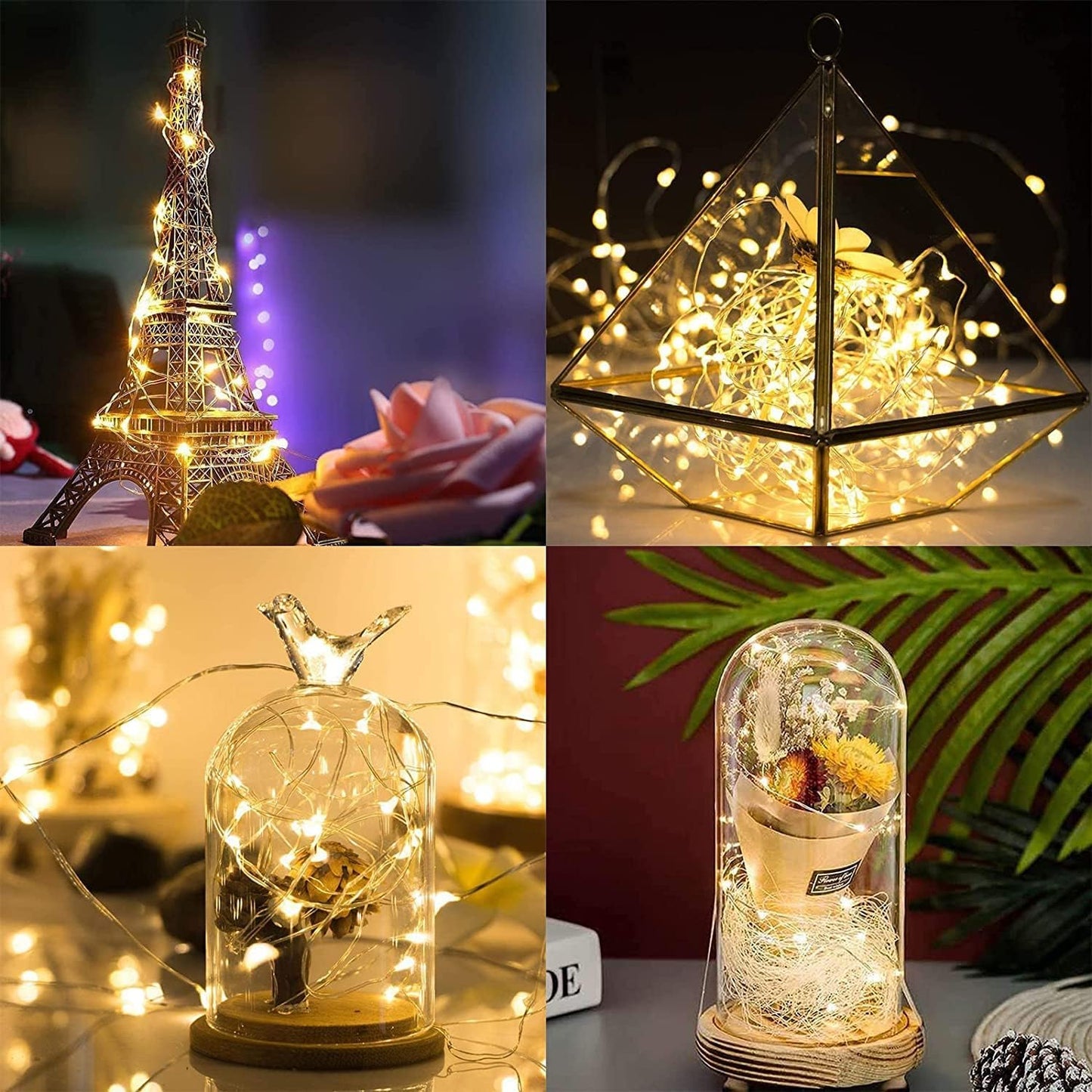 Led Fairy Lights Battery -9 Pack Led Fairy String Lights 2M/20 Leds Mini Fairy Lights With Battery Led Lighting Battery Operated Decoration For Bottle Christmas Tree Wedding Balcony Party Decoration