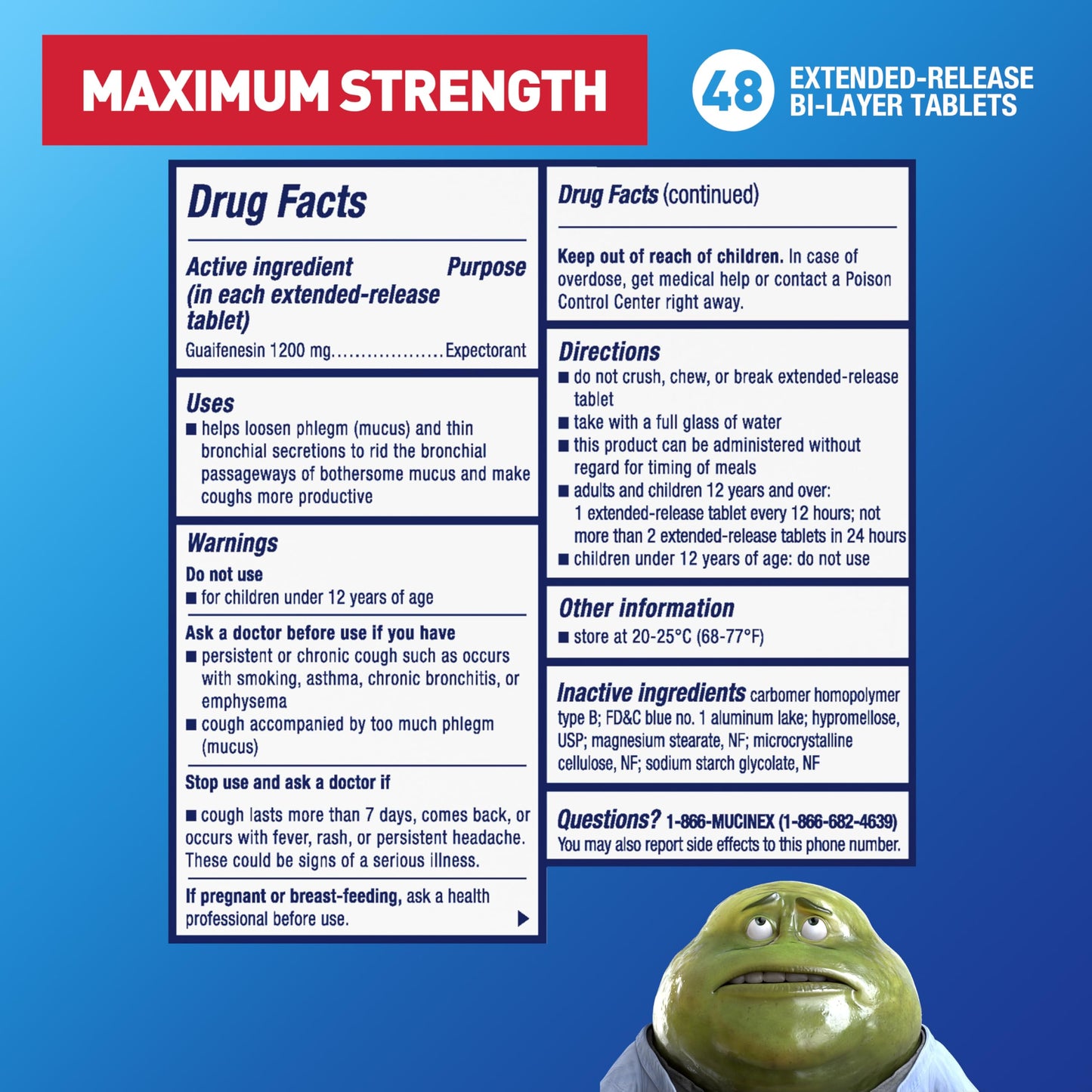 Mucinex Max Strength SE Tablets, 48-Count