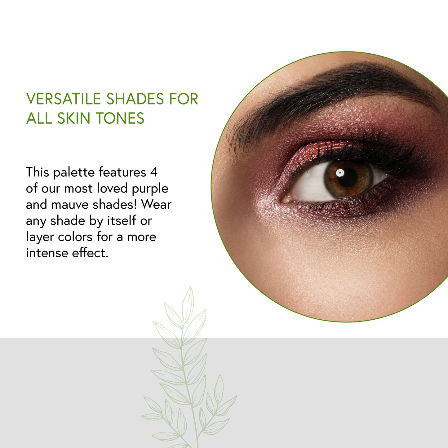 Honeybee Gardens Amethyst Glow Eye Shadow Palette, Clean and Bold, 4 Highly Pigmented Colors With Long Lasting Luxe Finish, Vega