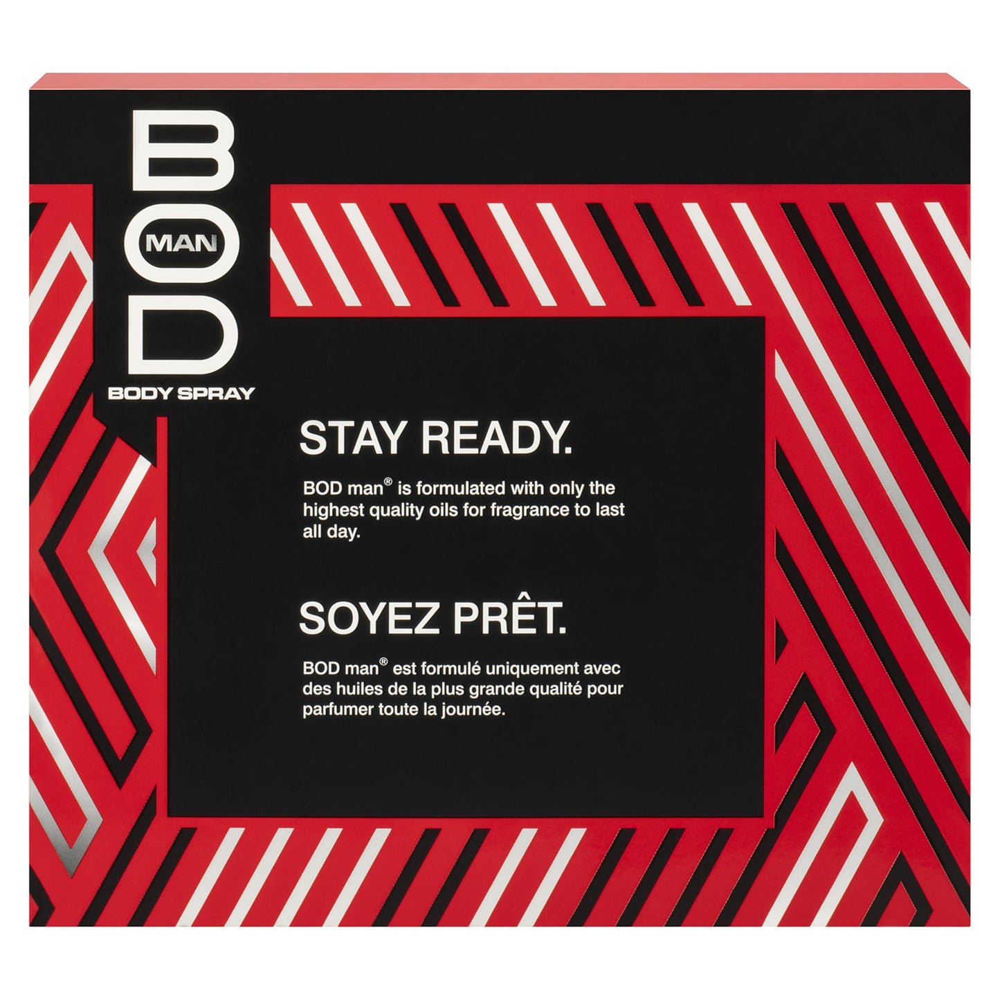 BOD man Body Spray Gift Set, Black, Really Ripped Abs, Most Wanted, 3 Piece