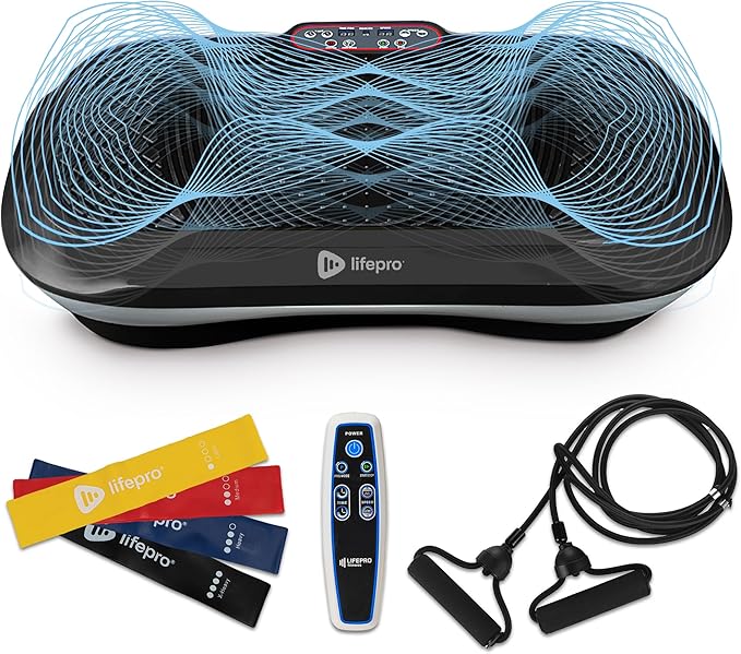 Lifepro Waver Vibration Plate Exercise Machine for Lymphatic Drainage, Muscle Activation, Full-Body Workout Vibrating Plat...