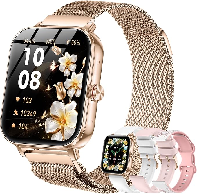 Smart Watches for Women, 1000mAh Battery lasts 20 days, 1.85"HD Smart Watch (Answer/Make Calls) Heart Rate/Sleep Monitorin...