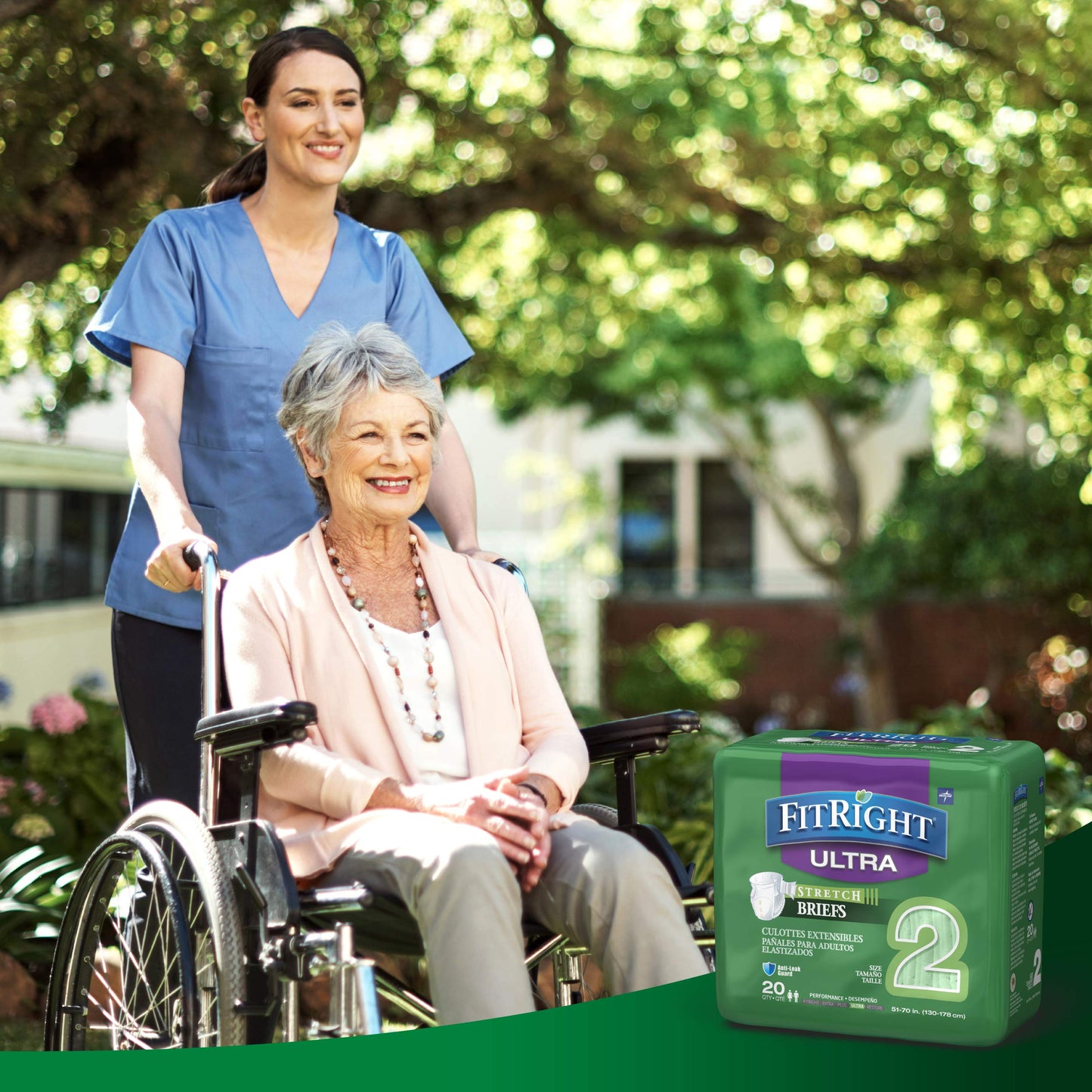 FitRight Stretch Ultra Adult Briefs, Incontinence Diapers with Tabs, Heavy Absorbency, Large/XL/2XL, 51 to 70", 20 Count