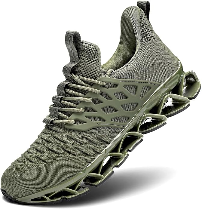 Mens Slip on Walking Shoes Running Blade Tennis Casual Fashion Sneakers Comfortable Non Slip Gym Athletic Sport Trainers