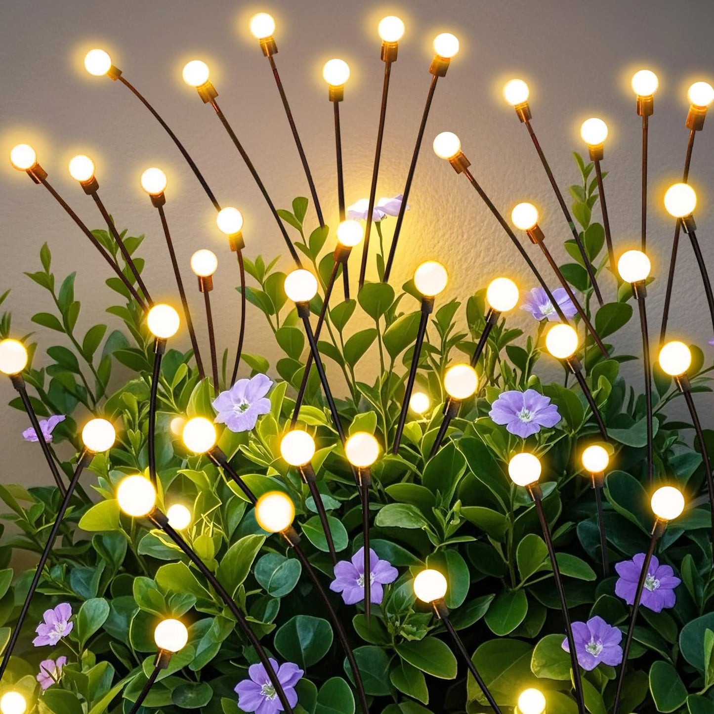NBQQ Solar Garden Lights Outdoor,2 Pack 16LED Waterproof Solar Powered Lights for Yard Pathway Patio, Swaying Lawn Decor as Gardening Gifts for Women Holiday
