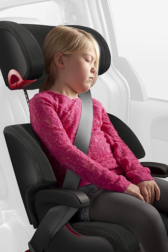 Clek Oobr High Back Booster Seat with Adjustable Headrest, Reclining Design, Latch System, and Retardant-Free Fabric, Marshmallow