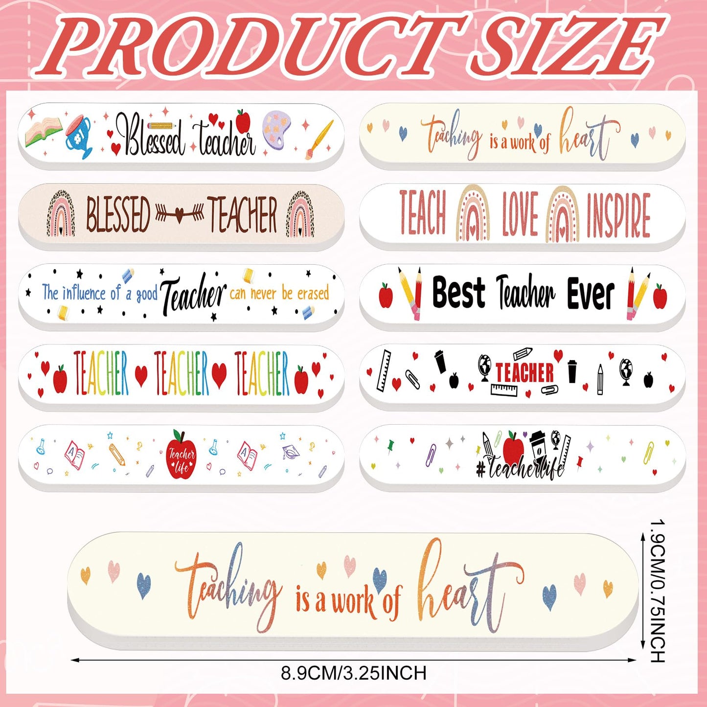 Lanties 50 Pack Christmas Teacher Appreciation Gifts Bulk Teacher Thank You Nail Files Emery Boards Small Spa Party Favors Emplo