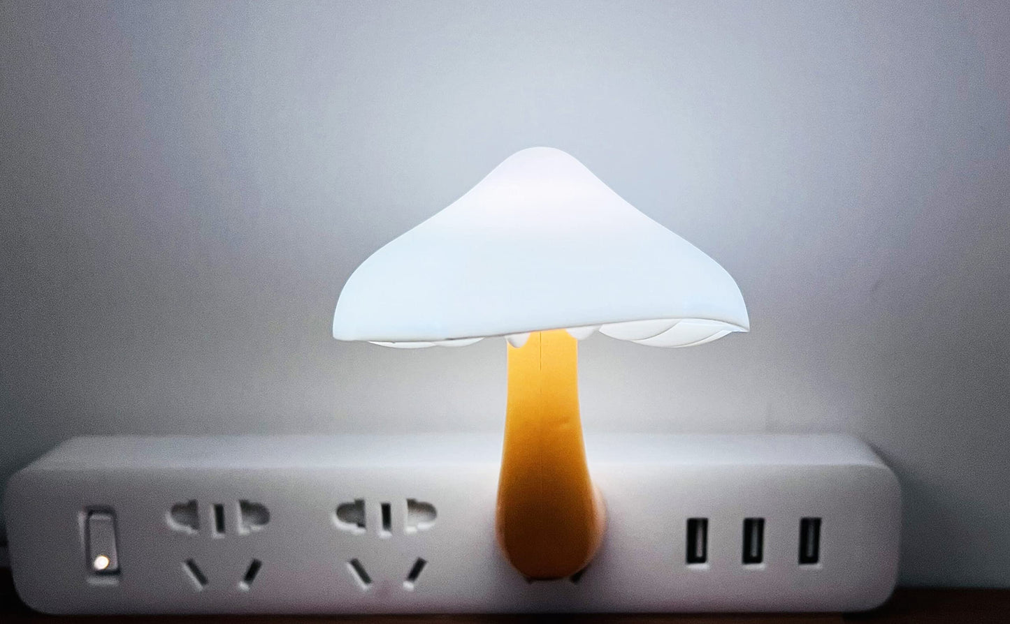 Night Lights Plug Into Wall - Sensor Led Mushroom Light  Cute Energy Saving Mushroom Lamp For mature-themeds Kids Living Room Bedroom Kitchen  Bathroom Toilet  Stairs  Hallway Corridor  Gift Ideal  Warm White
