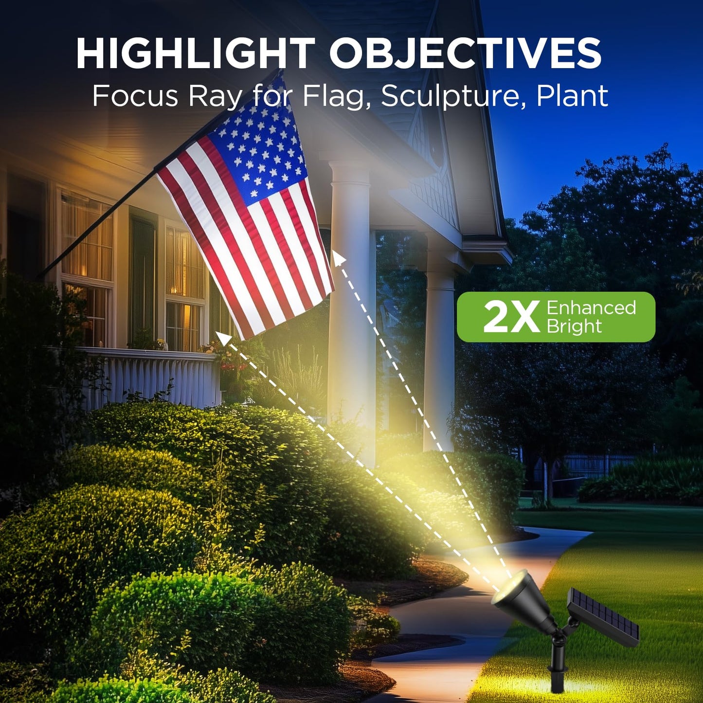 InnoGear Solar Garden Lights, Waterproof Spotlights, Auto On/Off, Pack of 6, Warm White, Model SL406W, High-Impact ABS Plastic