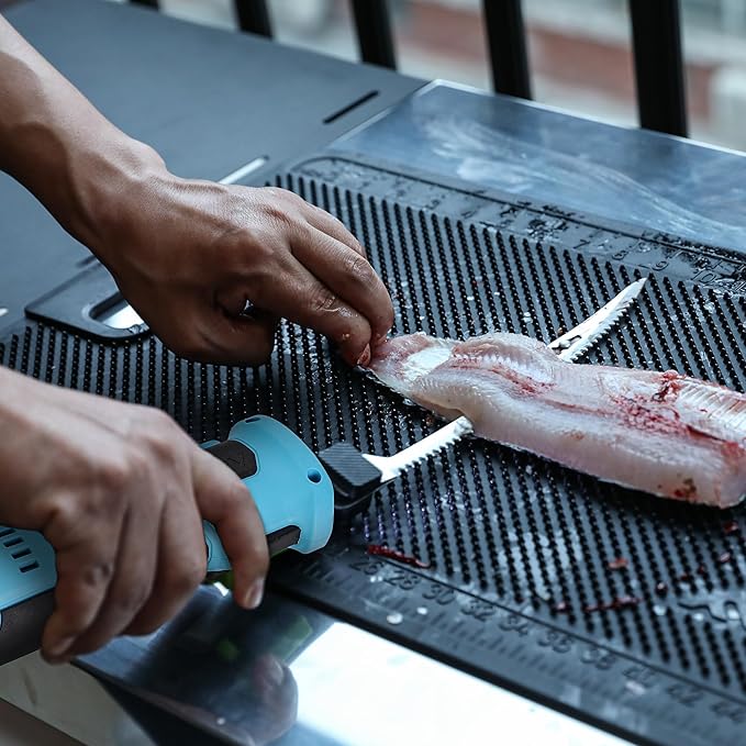 FLISSA Cordless Electric Fillet Knife for Fish with 8" and 10" Stainless Steel Blades, 12V Rechargeable Electric Knife with Non-Slip Handle, 2 Packs Long Lasting Lithium-ion Battery, Portable Carry Case